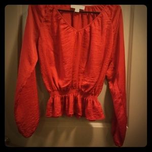 Micheal Kors Red Blouse